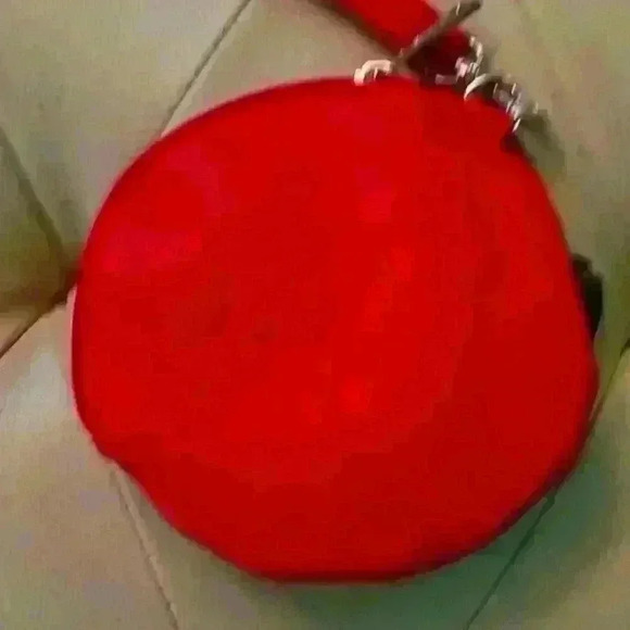 Sax Red Faux Leather rhinestone coin purse - Picture 2 of 3